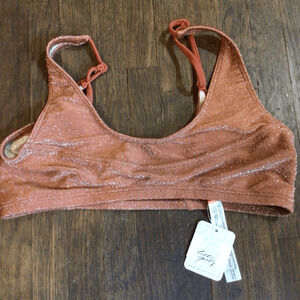 NEW!free People Shimmery Rust Bralette Top